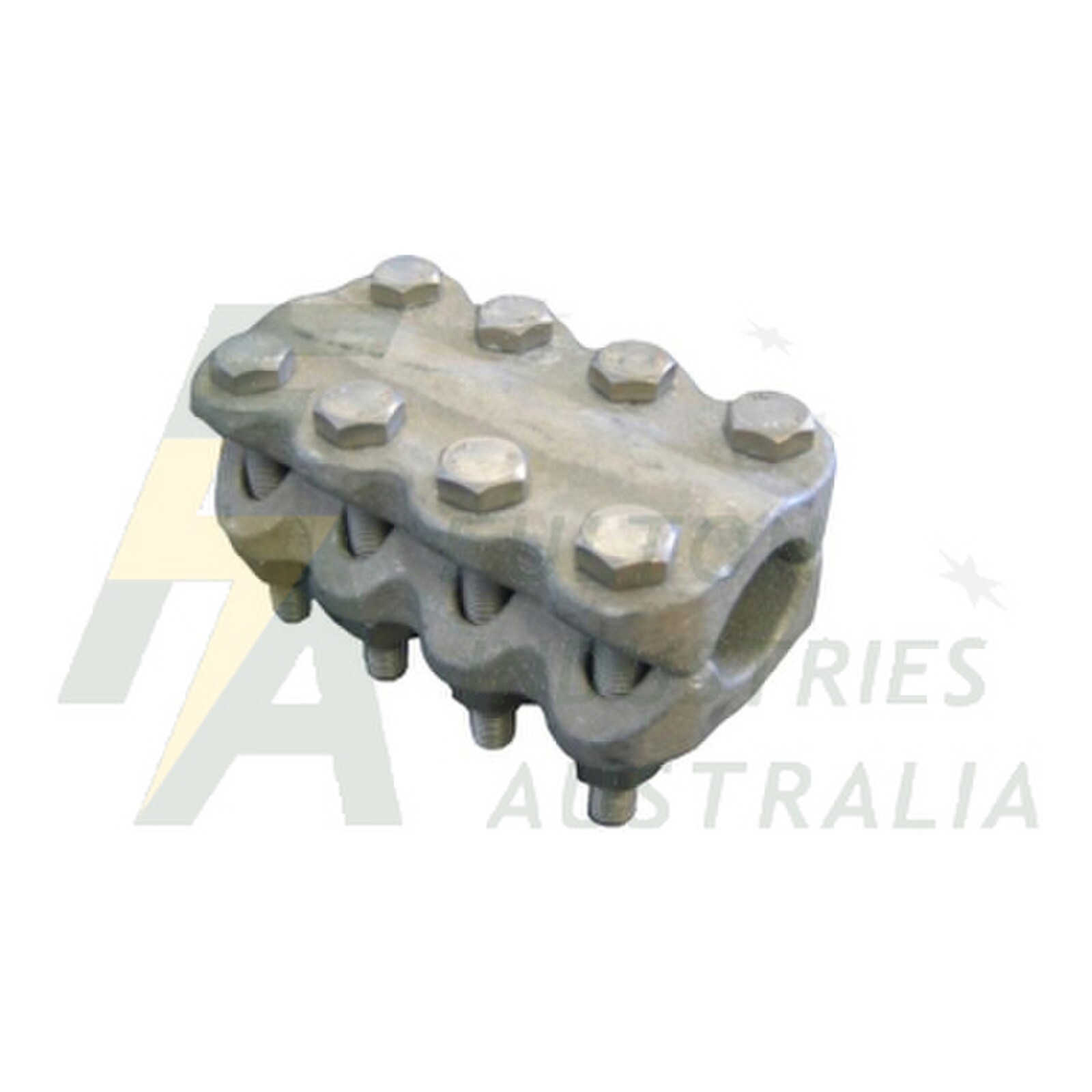 Aluminium straight connector for tubular busbars